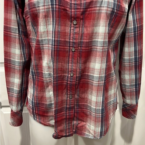Ariat women’s plaid pearl snap button down western shirt size Medium - Picture 4 of 12